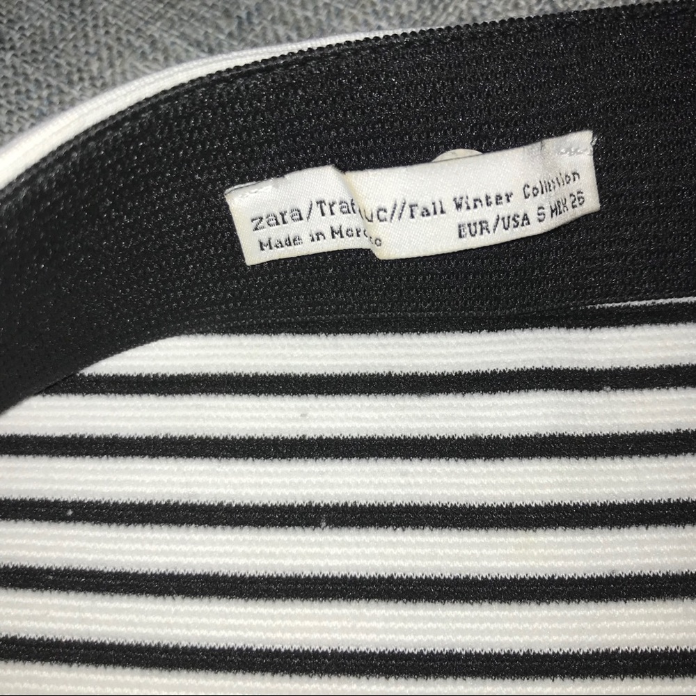 Black and White Striped Pencil Skirt - Picture 7 of 7